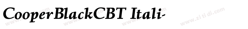 CooperBlackCBT Itali字体转换